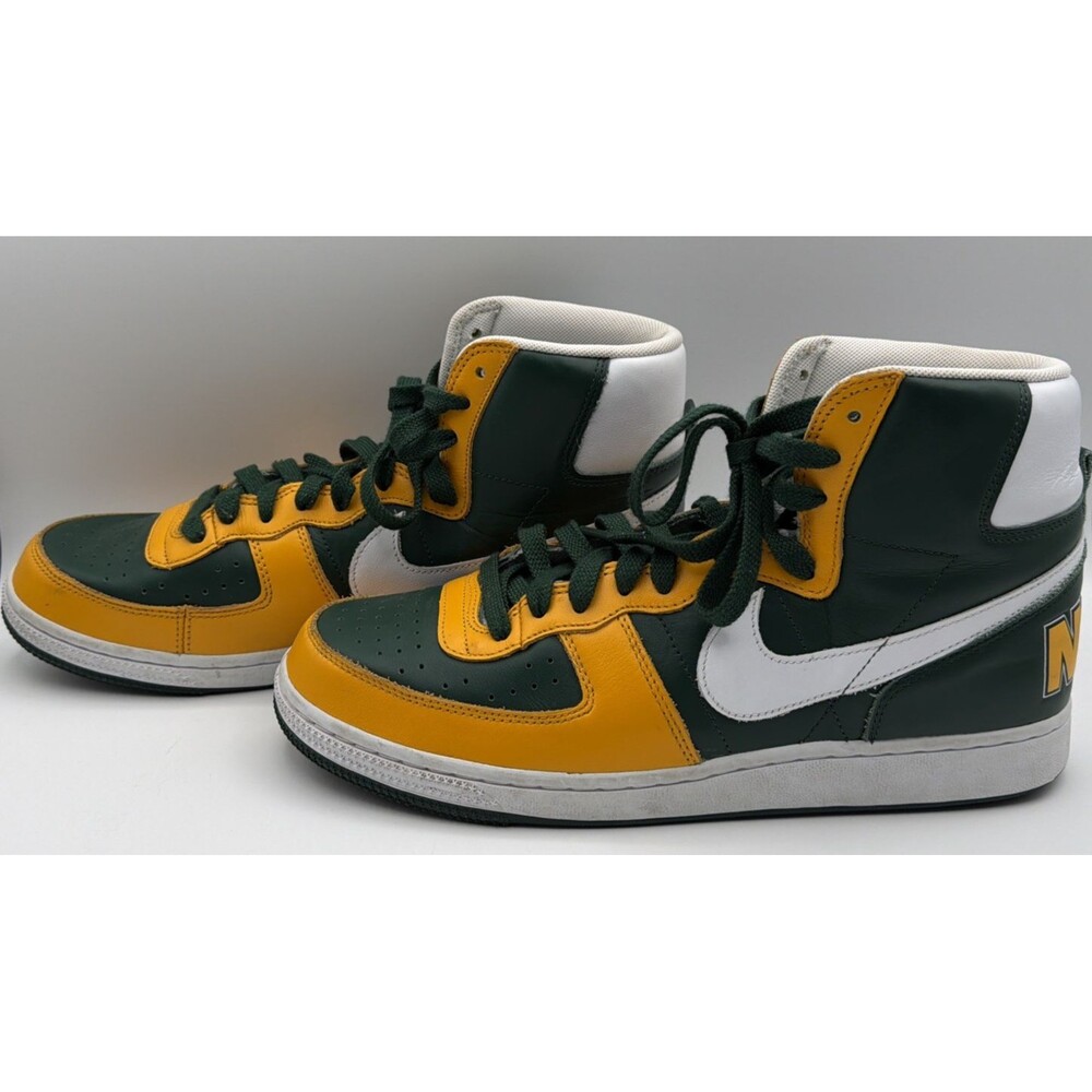 Nike High Top Sneakers Green Yellow White Men’s Size 10.5 FN4442-300 - Picture 2 of 11